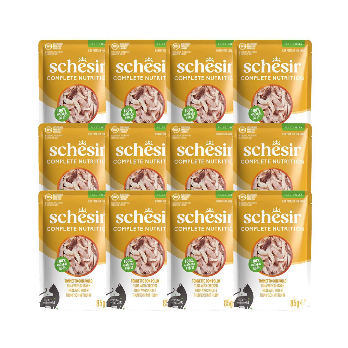 Schesir C&B Tuna chicken in Jelly Pouch